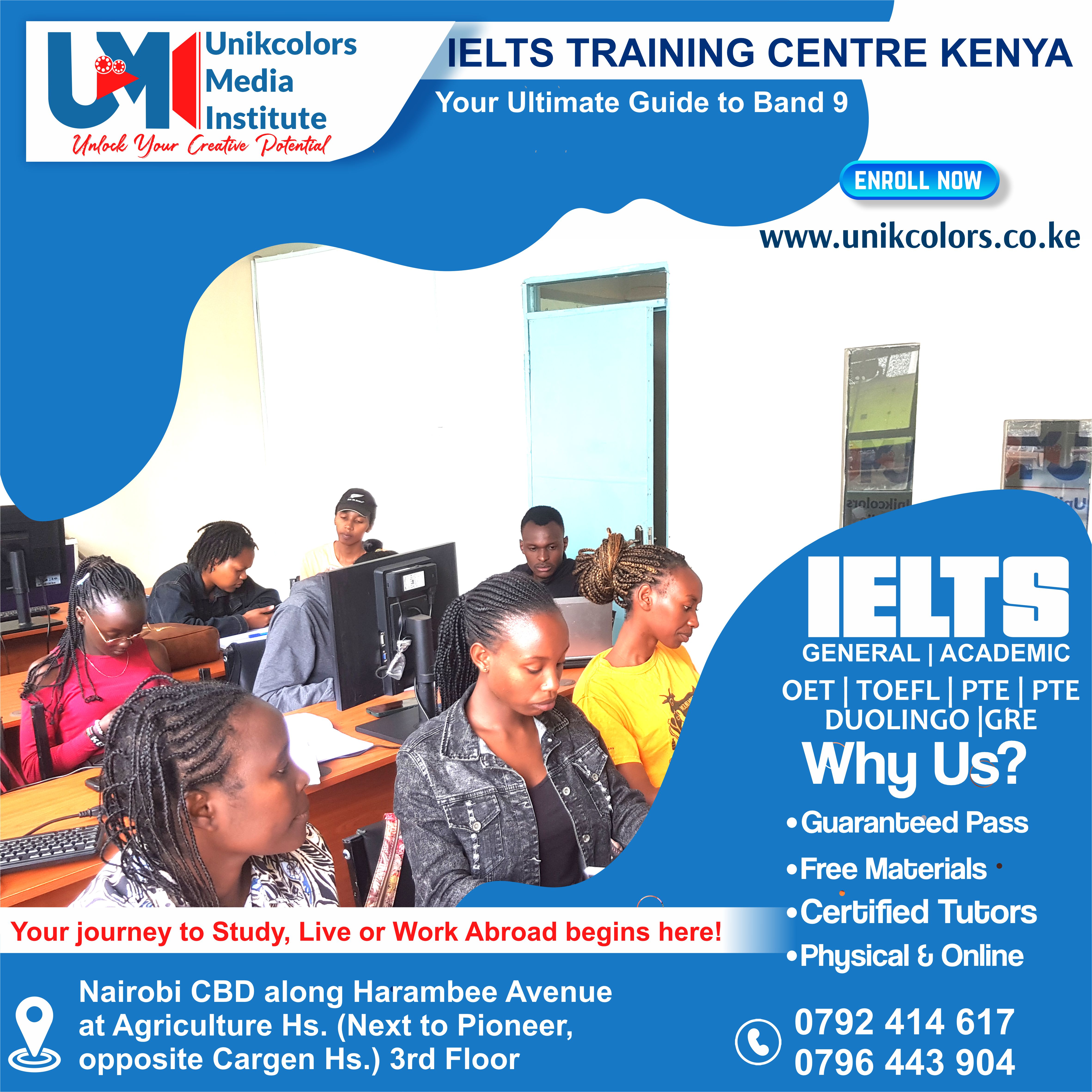 IELTS TRAINING CENTRE KENYA - IELTS PREPARATION | OET | TOEFL | PTE | GRE | DUOLINGO